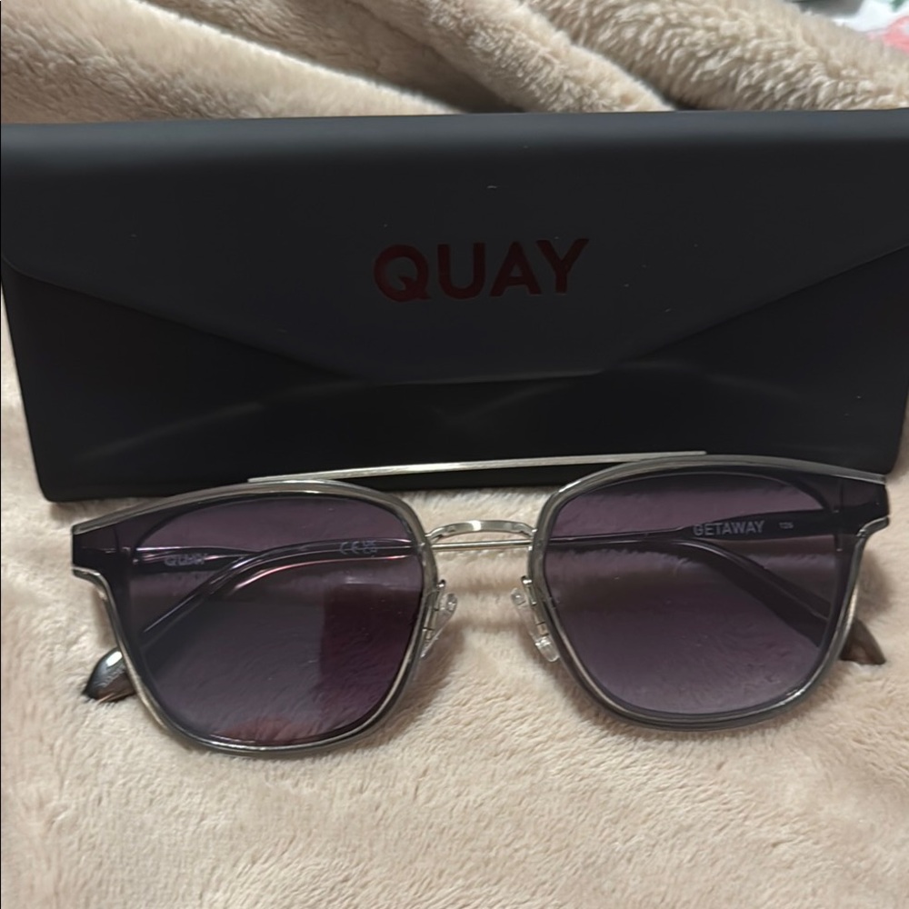 Quay Silver and Black Sunglasses